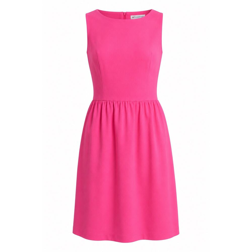 Vineyard Vines Pink Sleeveless Fit & Flare Dress Women’s Classic Sheath Size 8